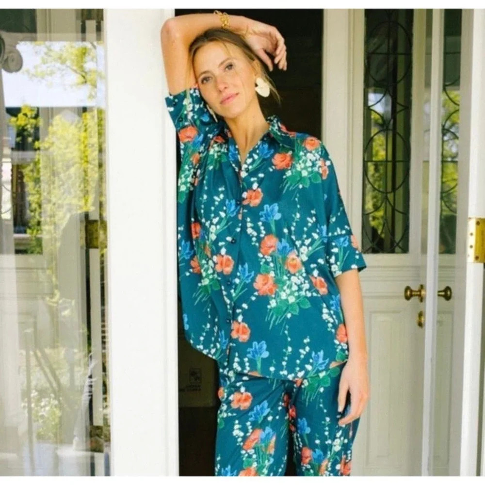 Tuckernuck Jade Blouse Bloom Farris Size XS